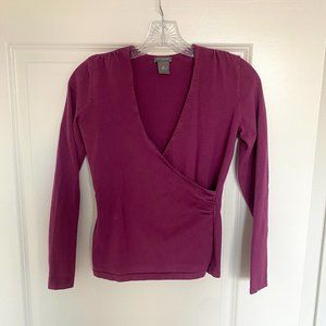 Ann Taylor Purple V-Neck Sweater